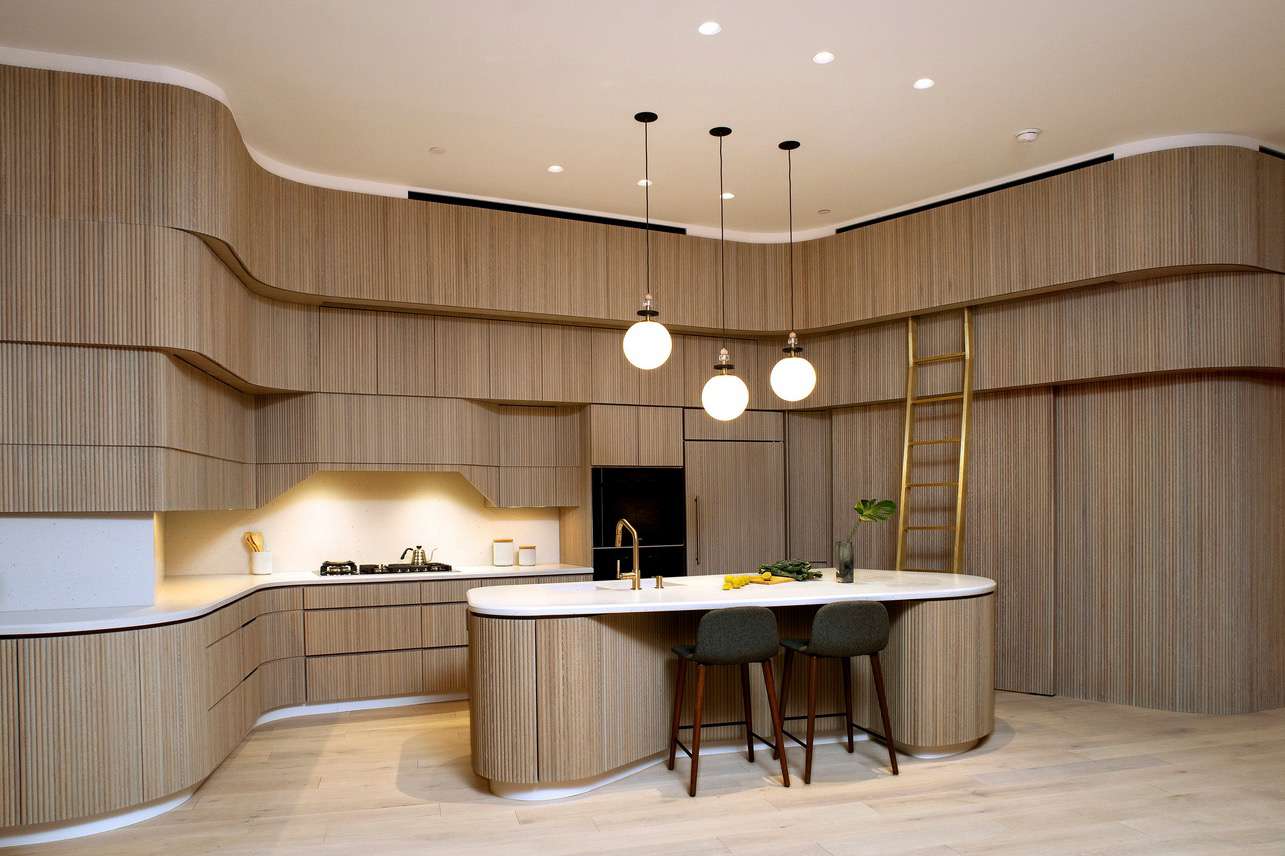 Modern Kitchen with hardwood floor