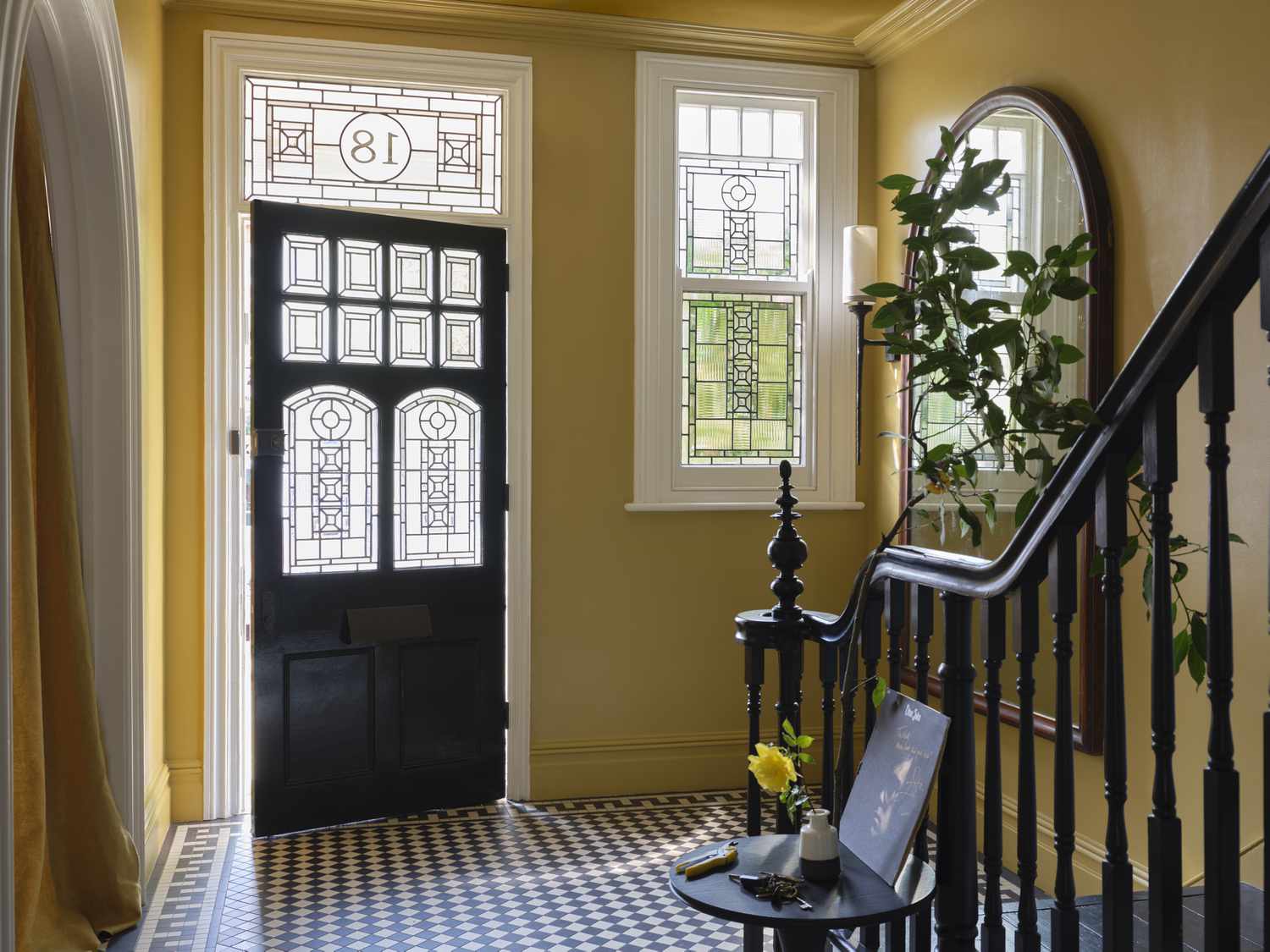 yellow entryway