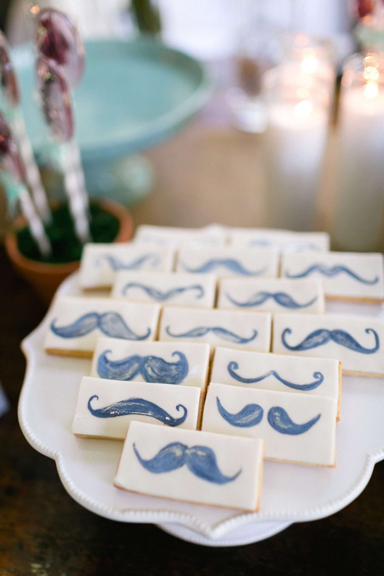 mustache design cookies