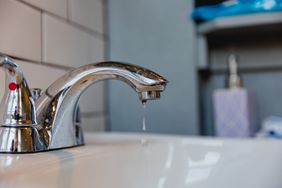 Faucet dripping water