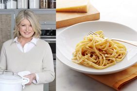 decorvow next to a plate of pasta