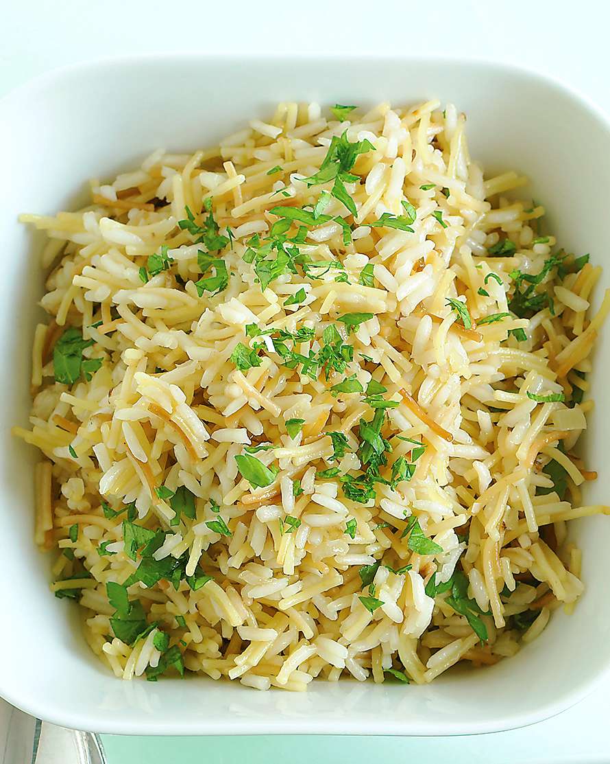 rice pilaf with angel hair