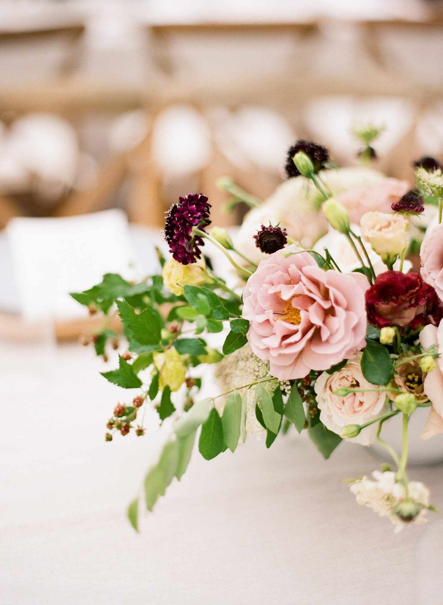 summer wedding centerpieces moody floral bouquets