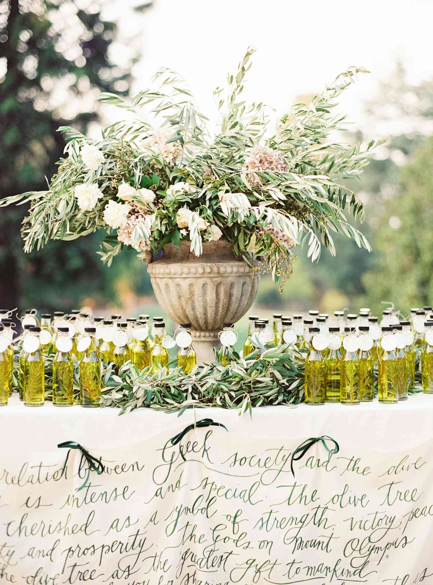 favor display table with quote