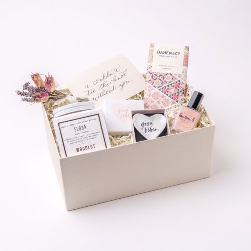 be my bridesmaid gift box with dried flowers