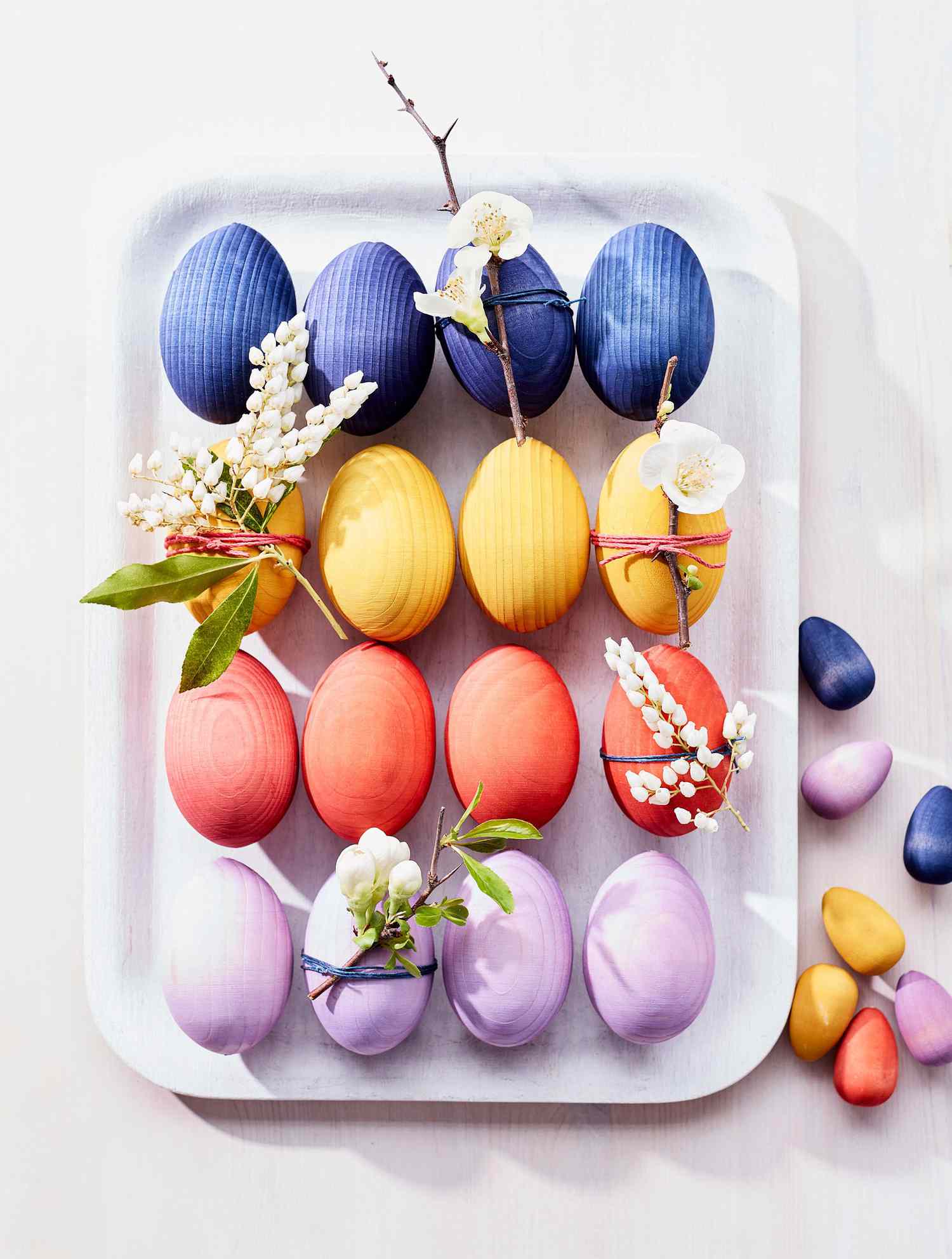 painted wooden eggs