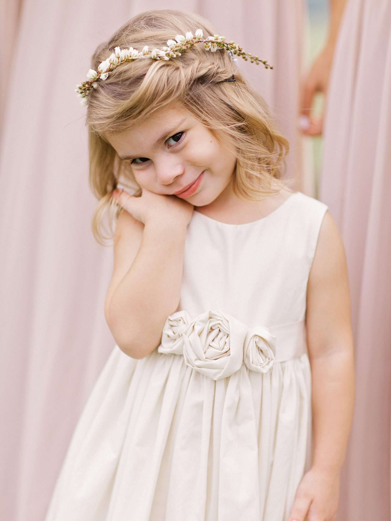Flower Girl Twist Hairstyle with Babys Breath