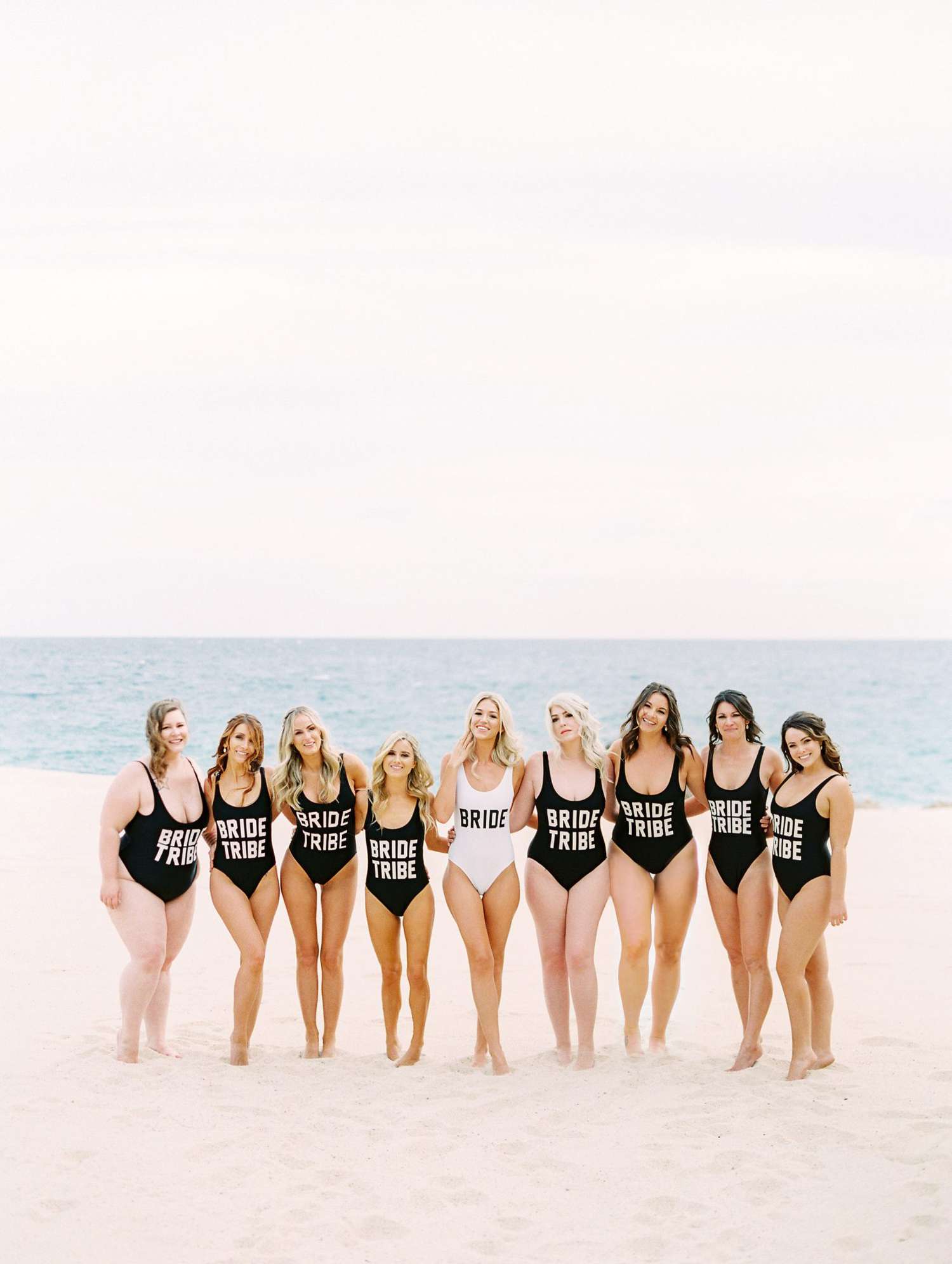 kourtney justin wedding mexico bridesmaids swimsuits