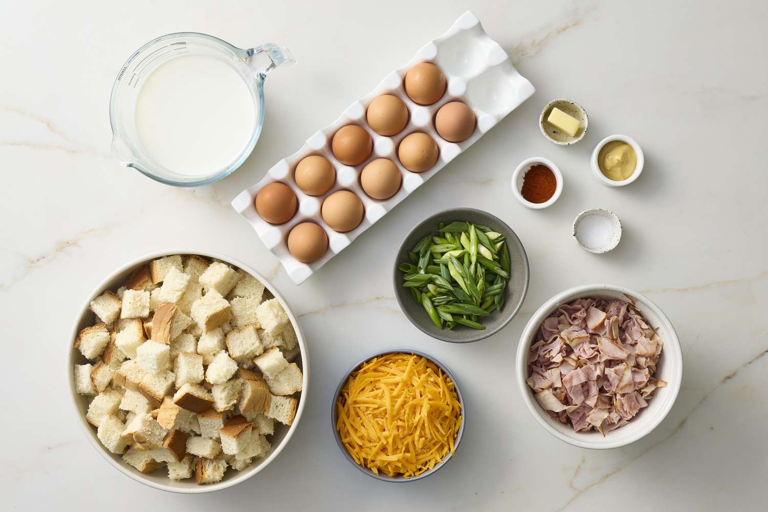 Ham and Cheese Strata