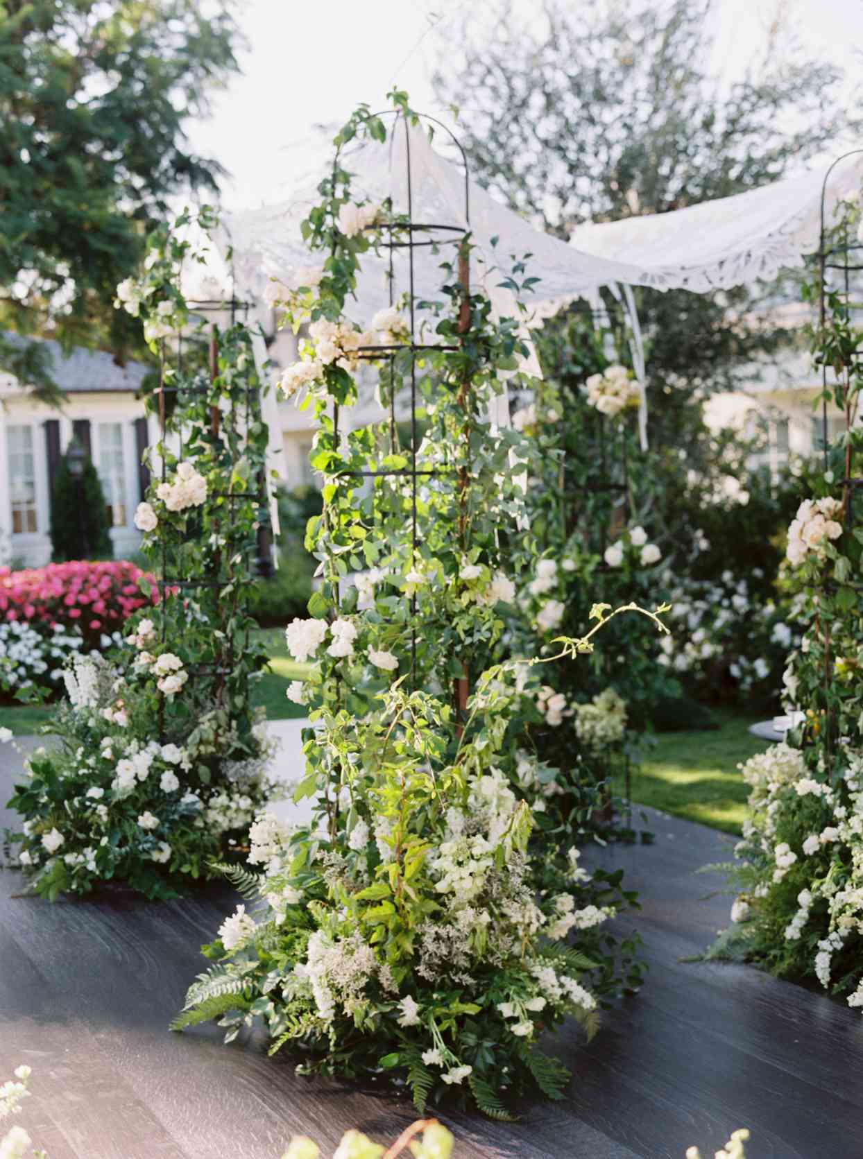 outdoor wedding chuppah