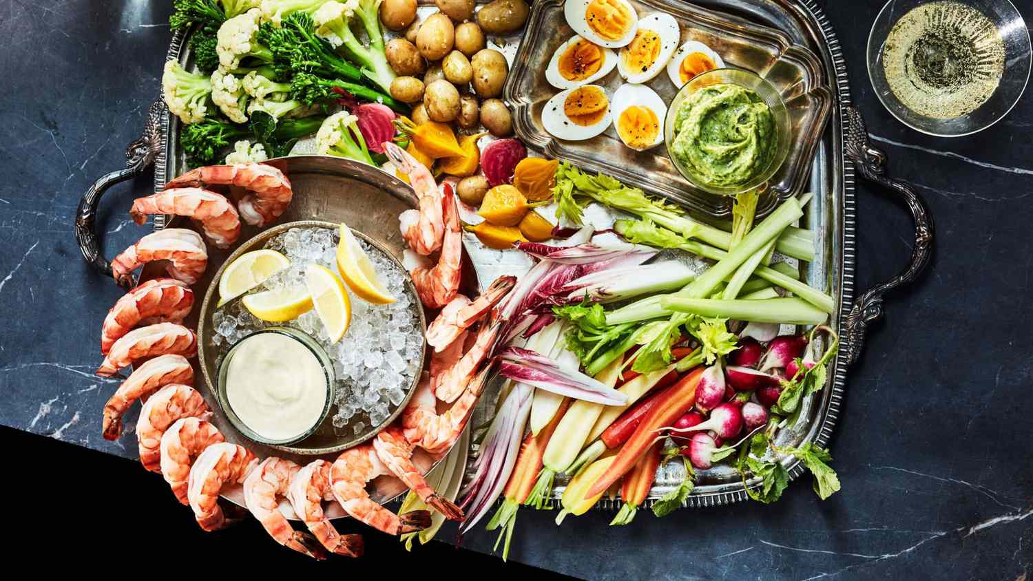 shrimp crudite salad