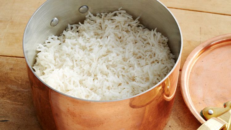 plain basmati rice copper pot