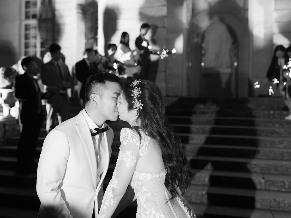 bride and groom exit