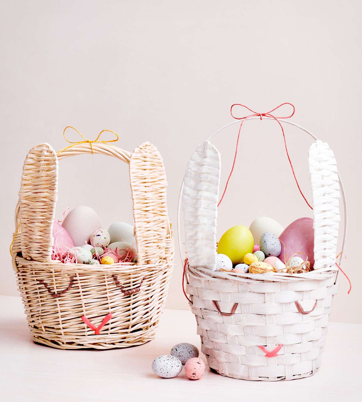 two stuffed easter baskets