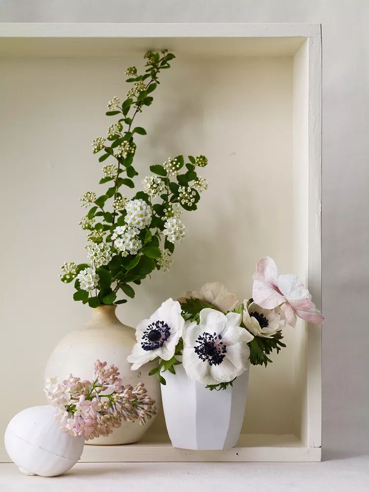 White Bud Vase Baby Shower Centerpiece 