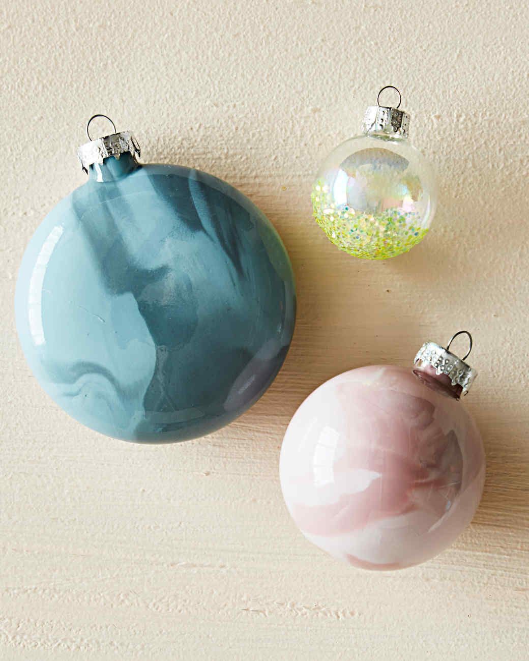 marbled ornaments