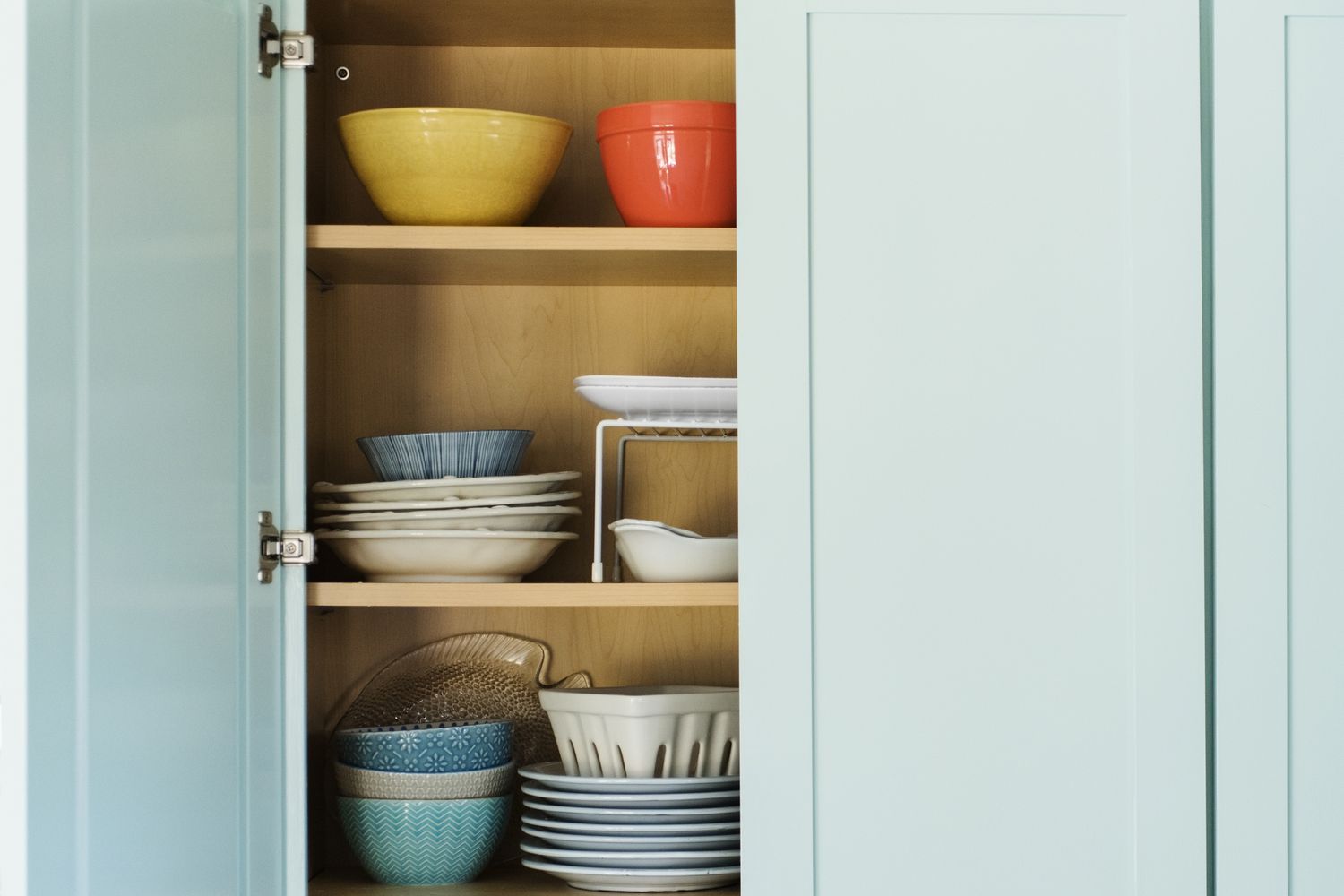 cabinet showing shelf riser