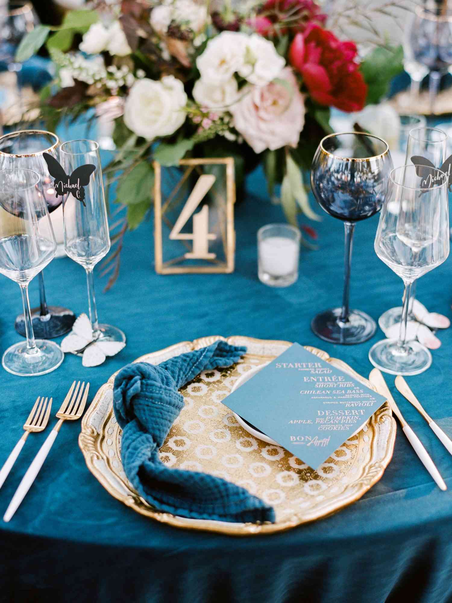 kiersten ruairi wedding place setting