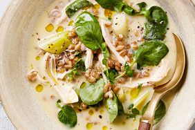 creamy lemon barley soup