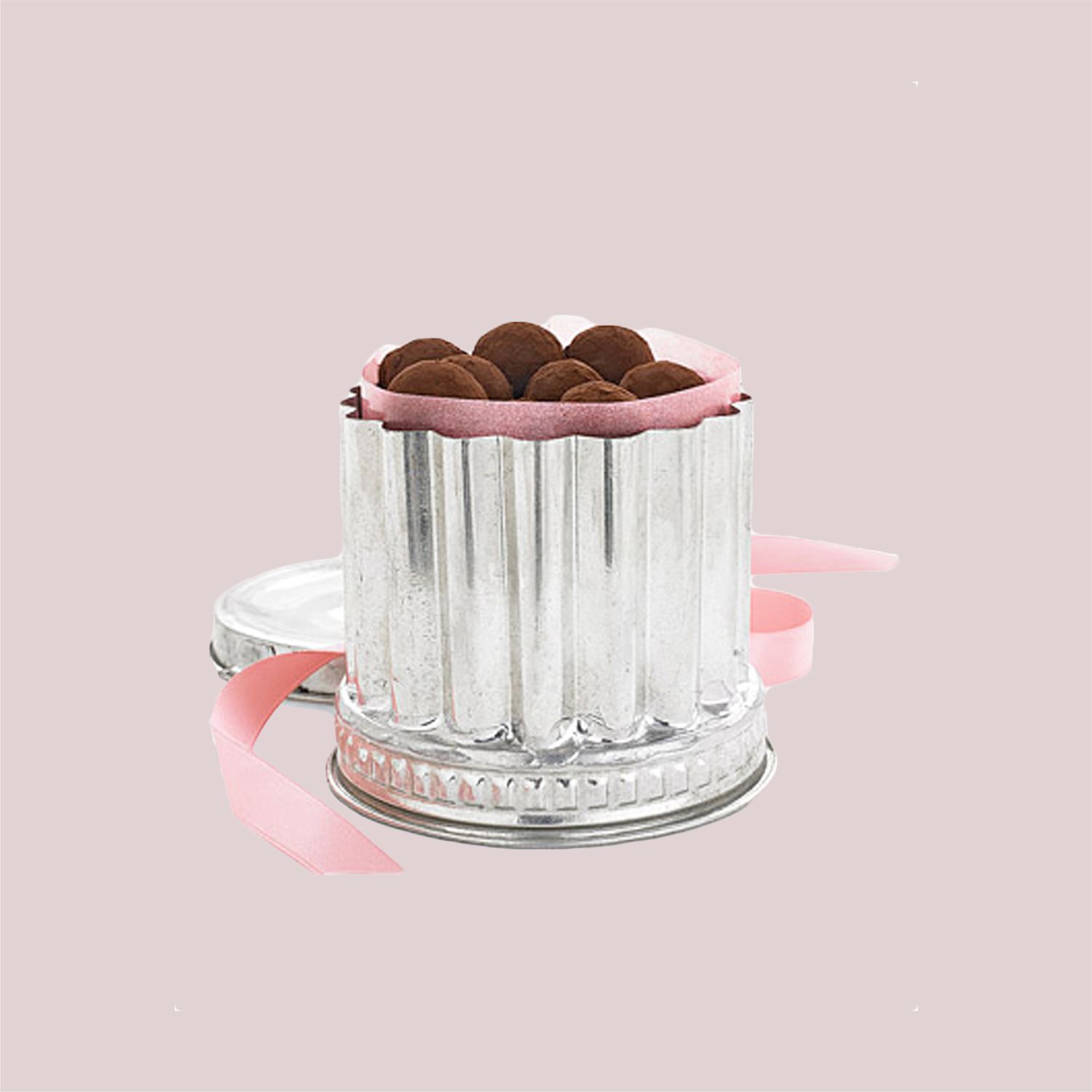 Cookie Tin with Ribbon Christmas