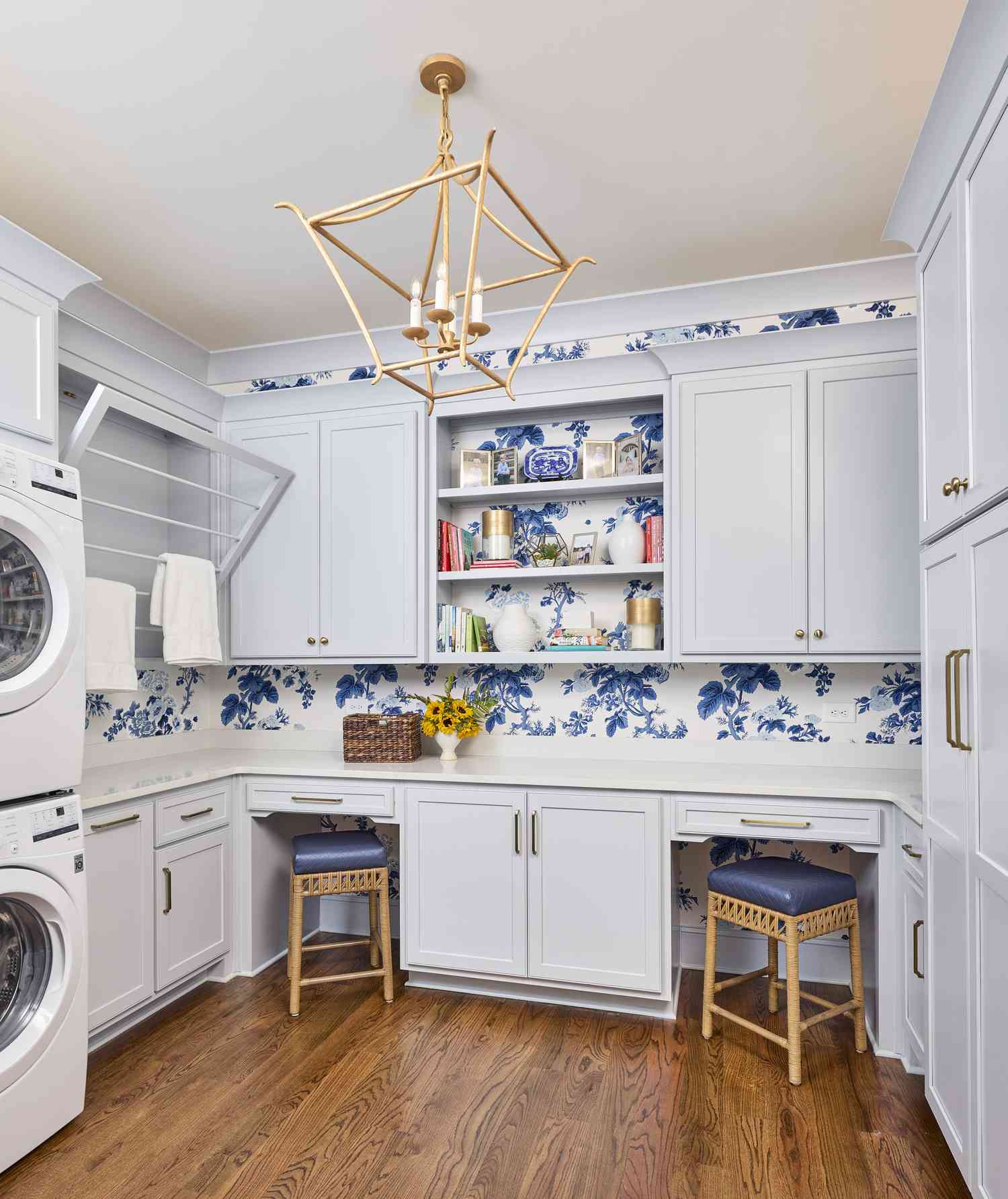 Blue Gray Laundry Room 