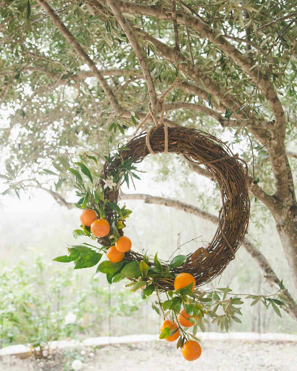sweet laurel retreat hanging orange wreath