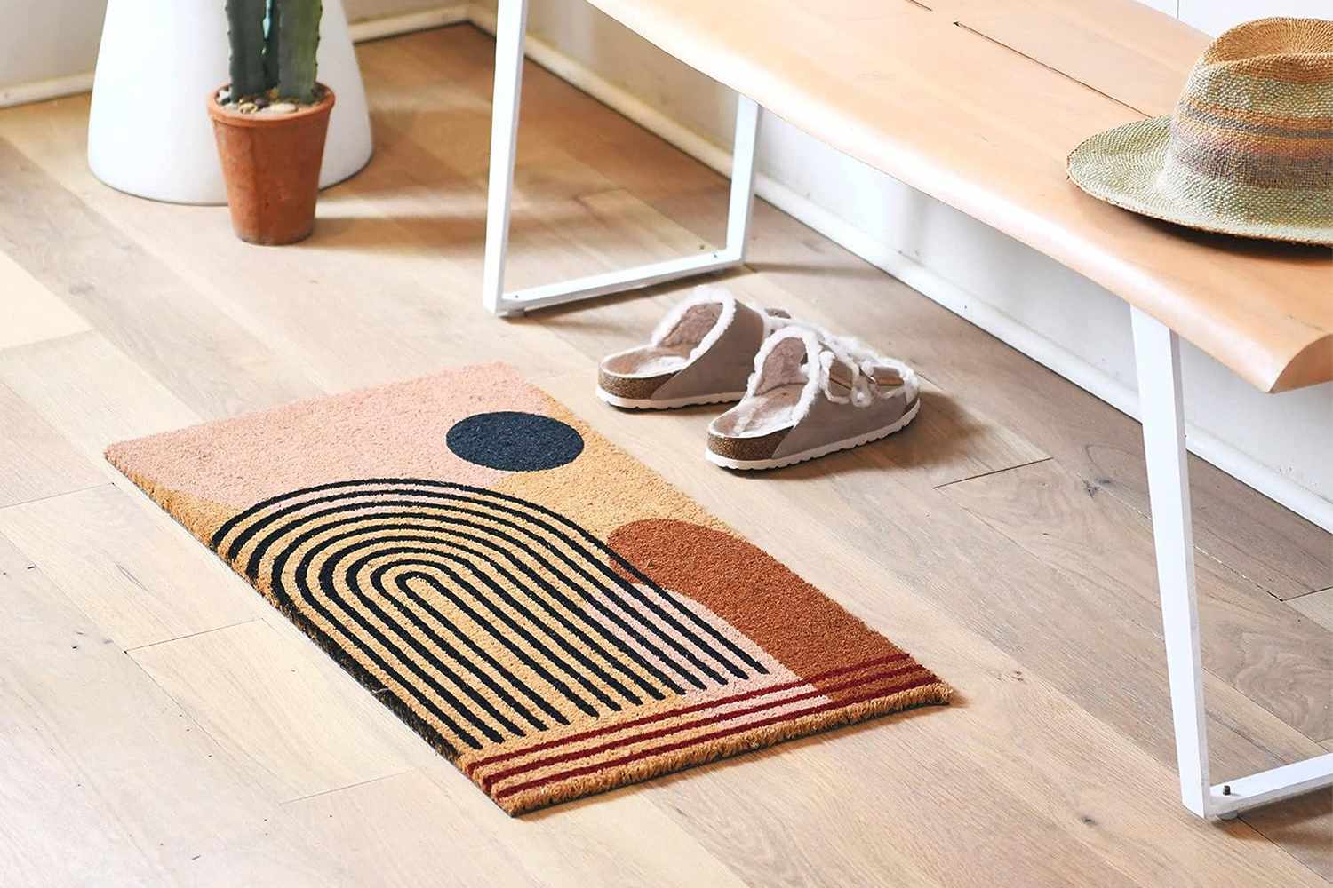 Main + Mesa Geometric Coir Doormat