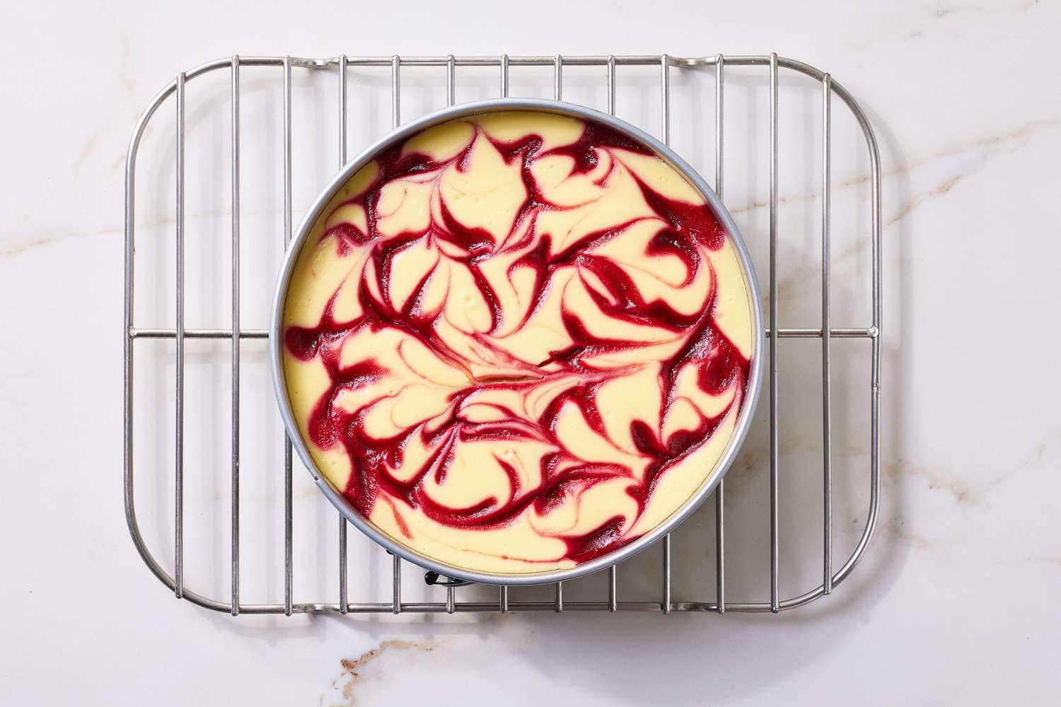 Raspberry Swirl Cheesecake Step 15
