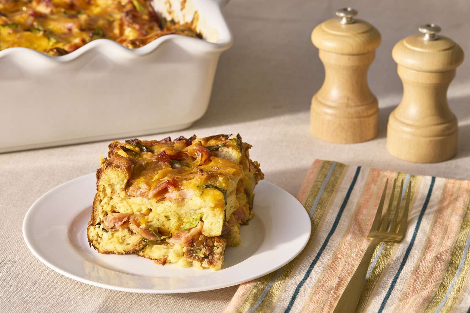 Ham and Cheese Strata