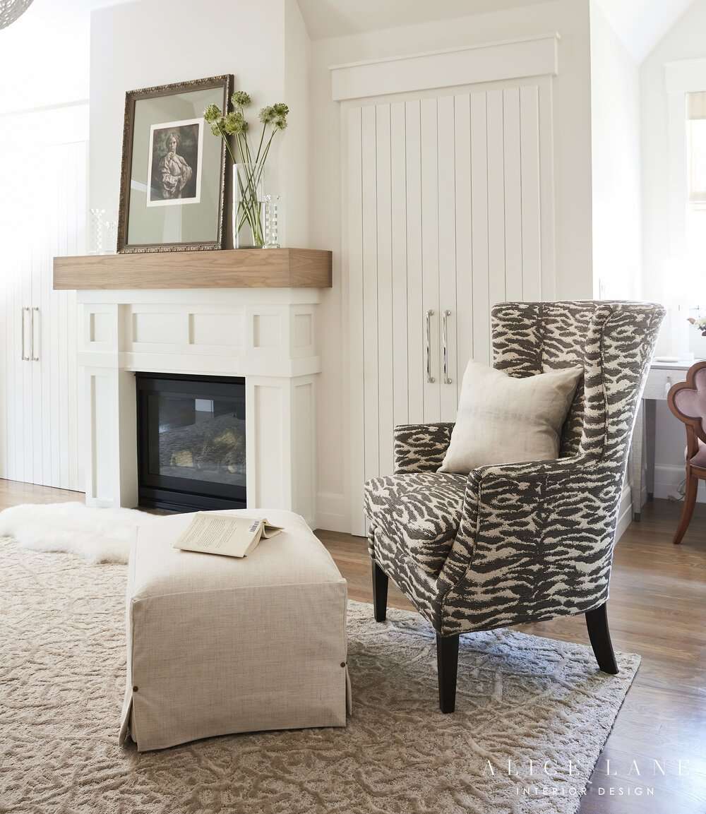 Creamy White Painted Fireplace
