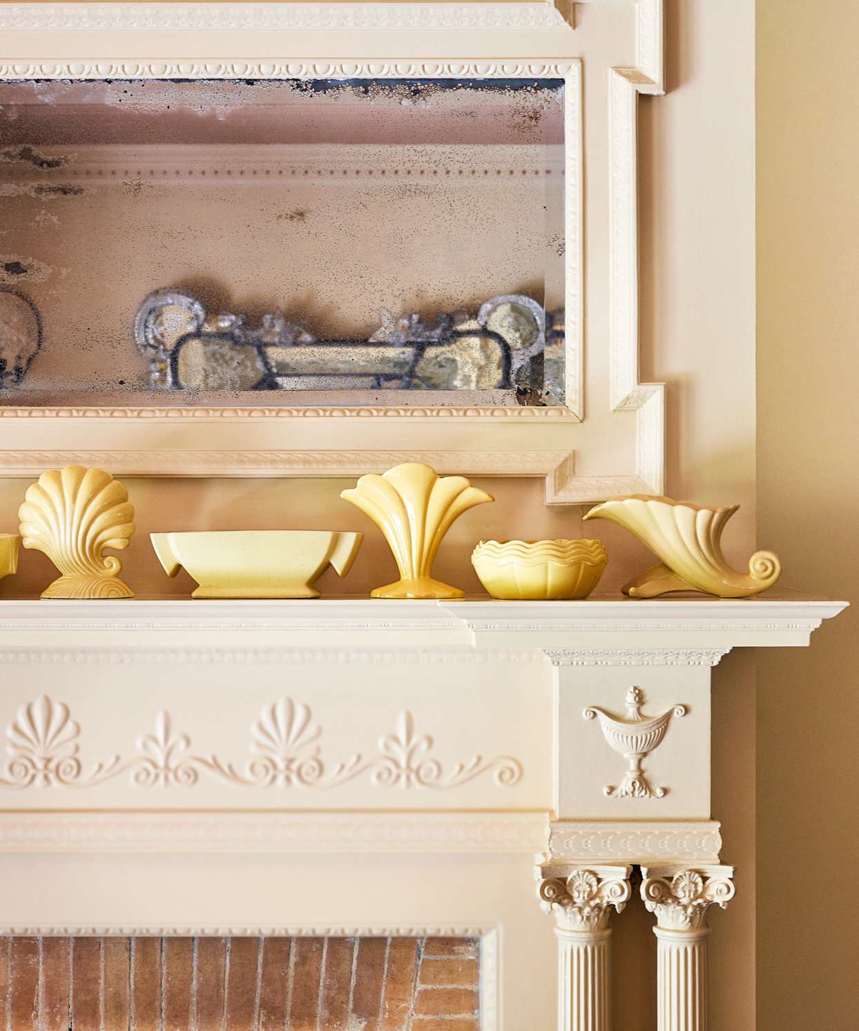 yellow McCoy pottery