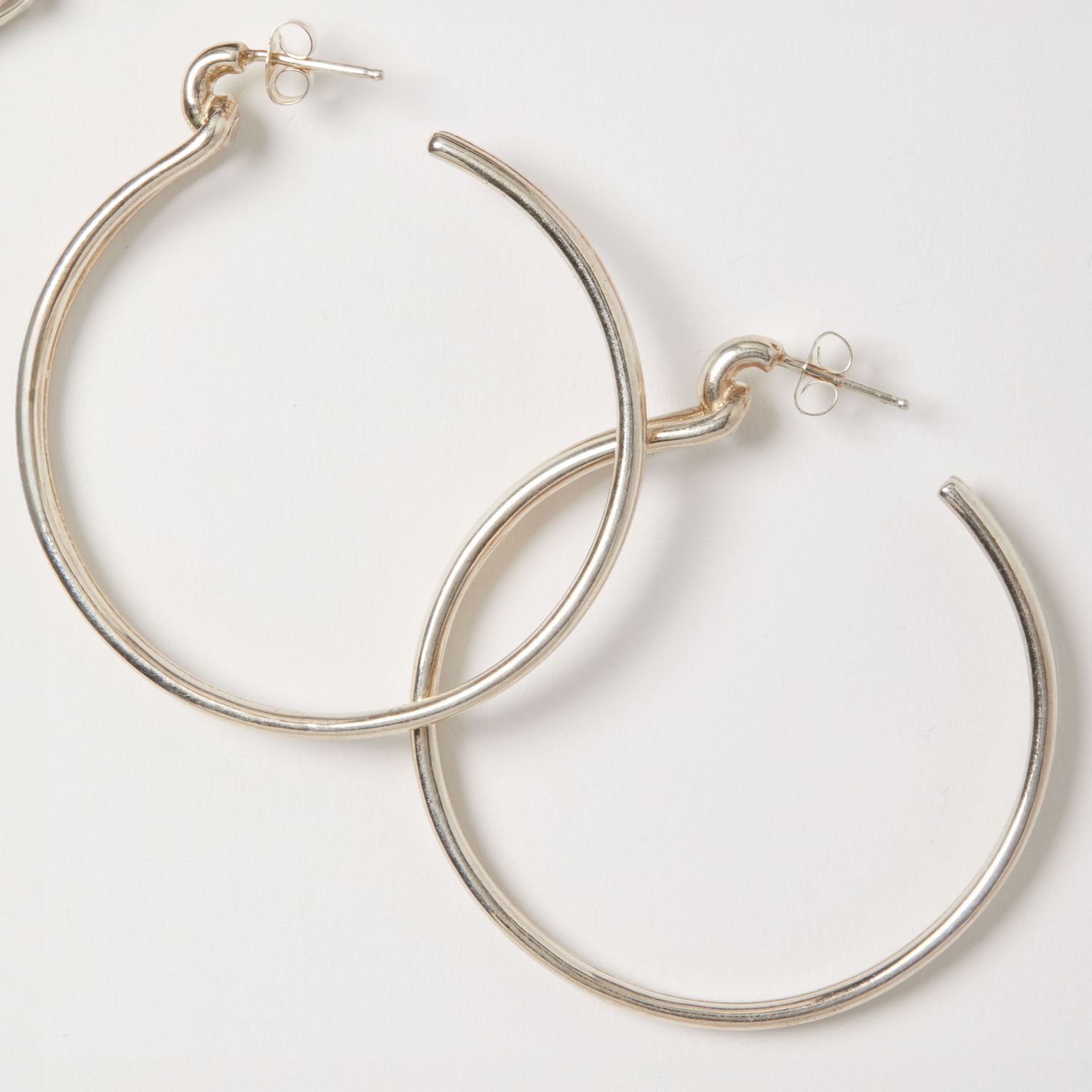 Silver hoop earrings
