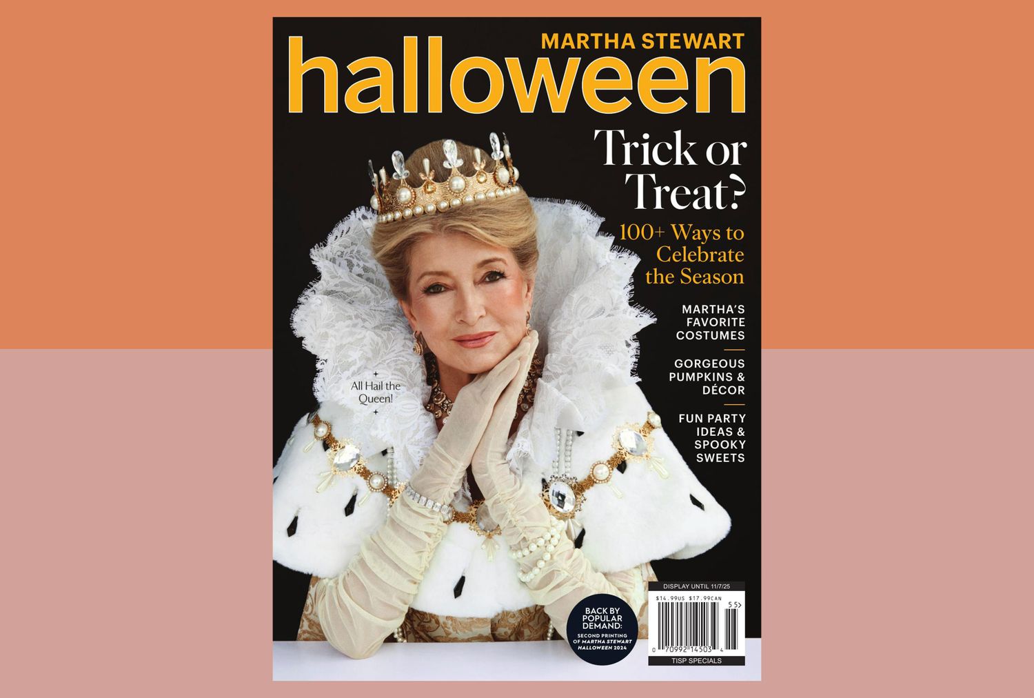 decorvow dressed in a royal costume for a Halloween magazine cover