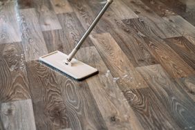 Mopping hardwood floor