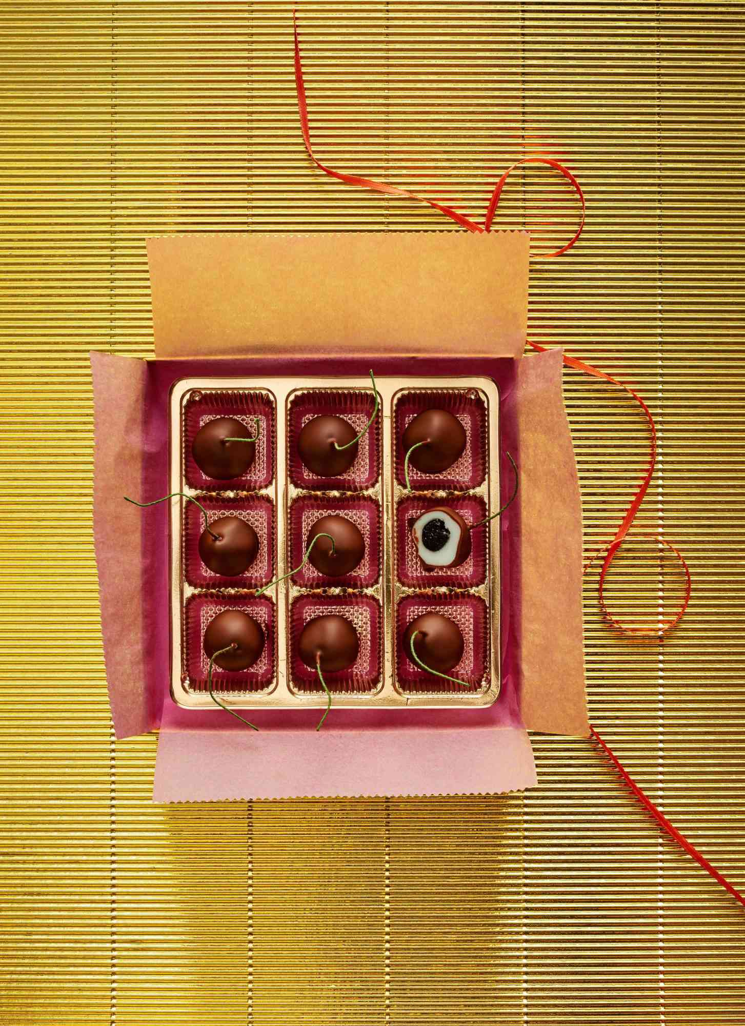 chocolates wrapping box chocolate covered cherries
