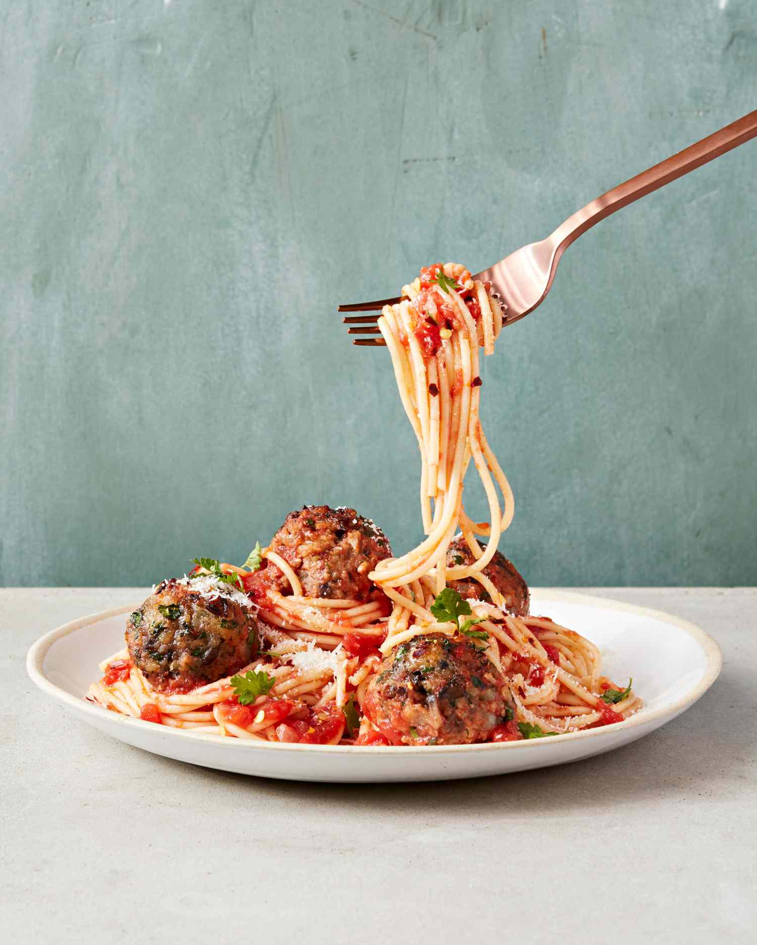 meatball makeover spaghetti