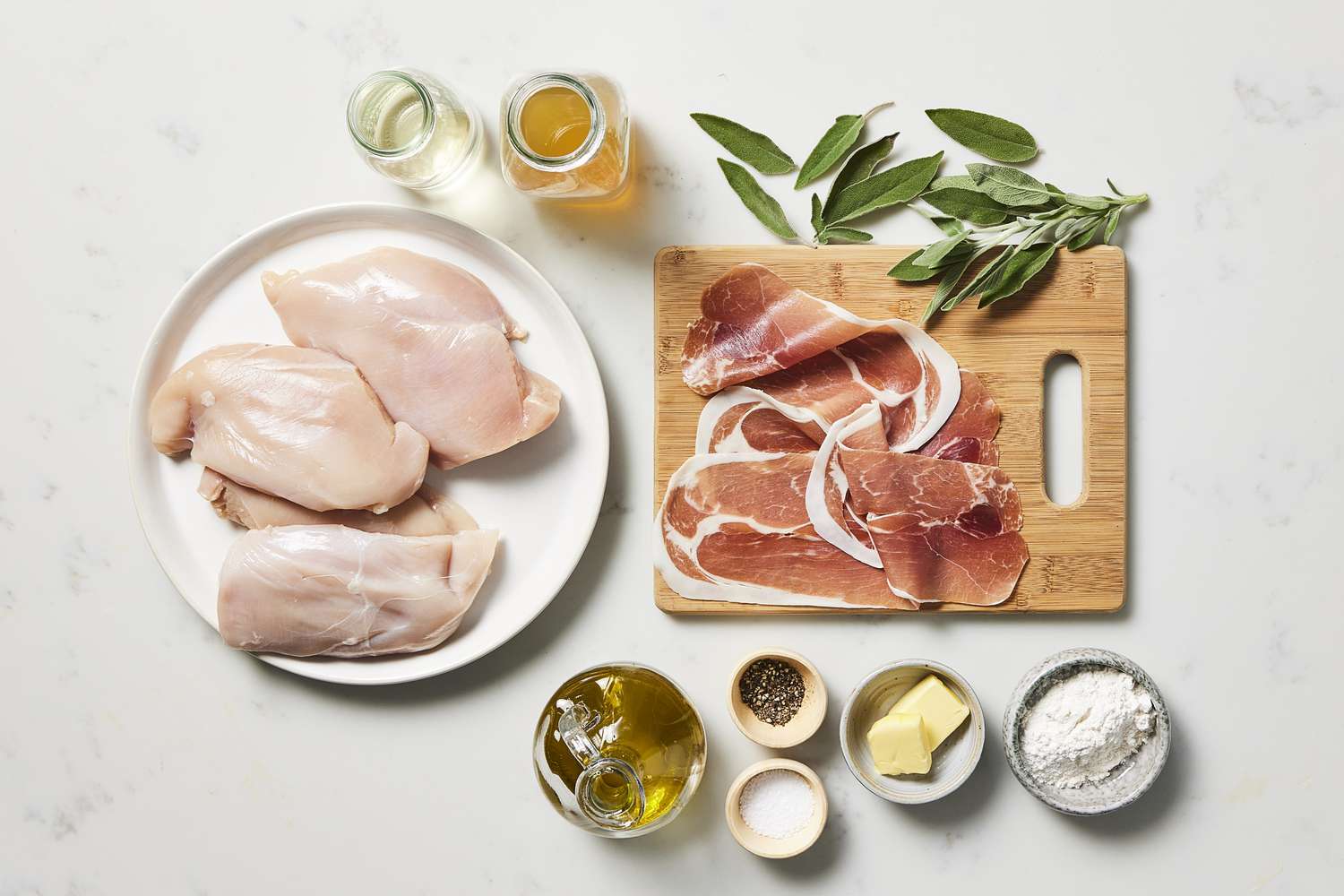 Ingredients for Chicken Saltimbocca