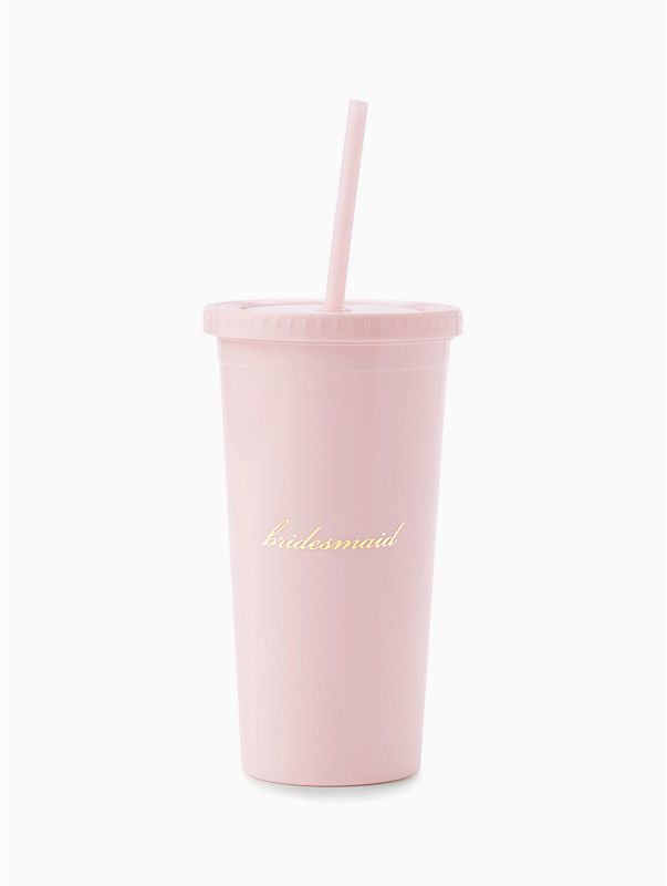 be my bridesmaid tumbler with gold script