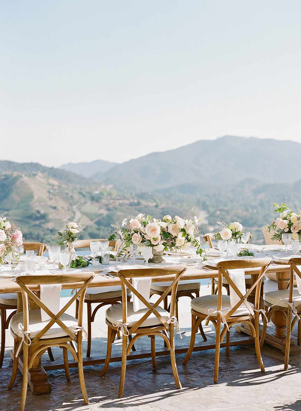 aislinn eric wedding malibu reception tables view