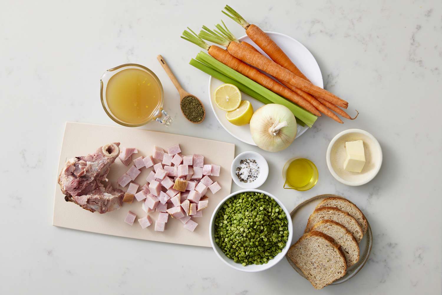 Split Pea Soup with Ham Ingredients
