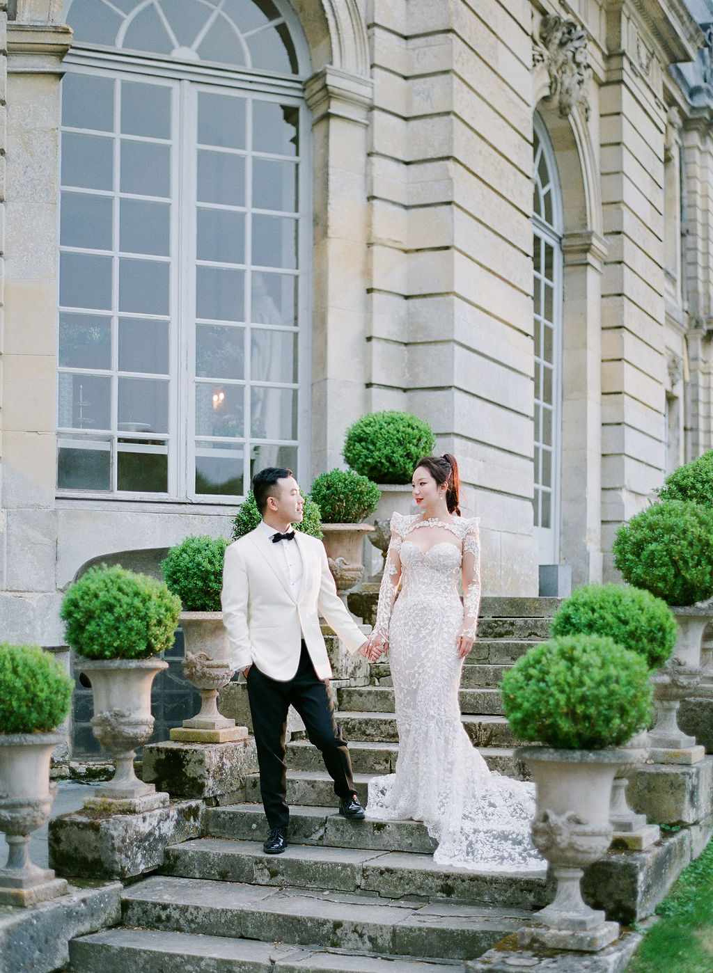 bride mermaid reception gown