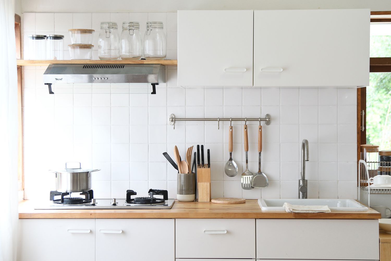 white tiny kitchen