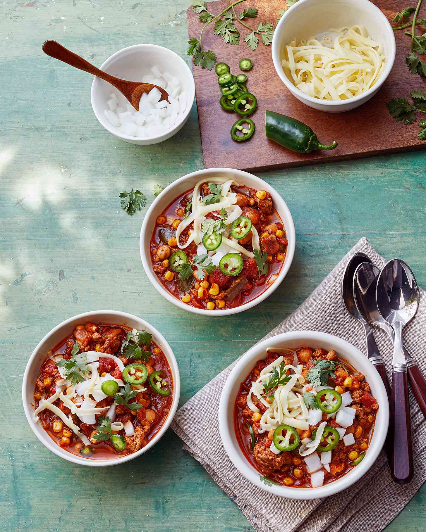 instant-pot turkey chili and add-ins