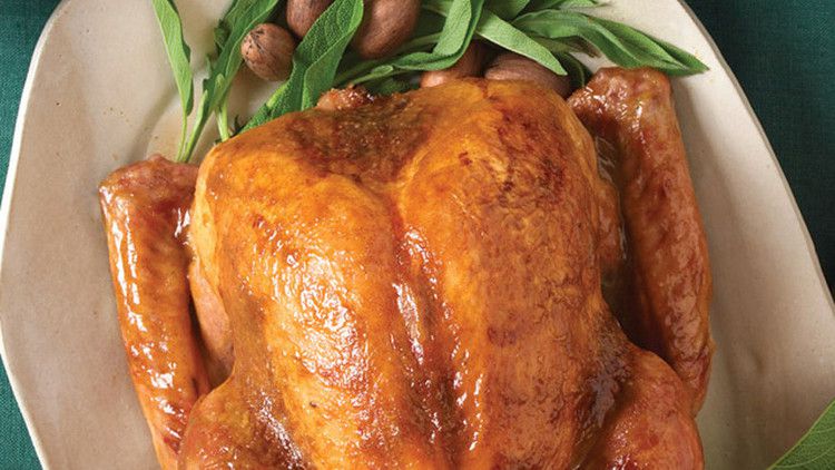 Roast Turkey with Brown Sugar and Mustard Glaze