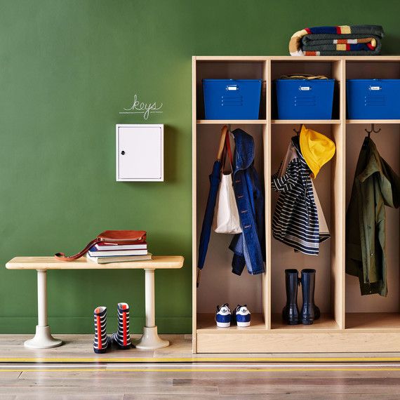 mudroom storage lockers chalkboard