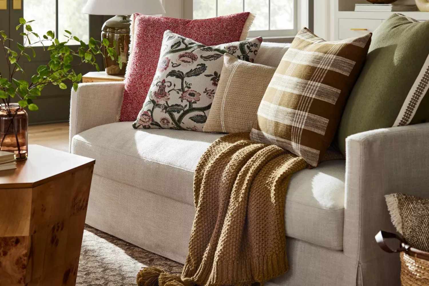 Knit Throw with Pom Tassels Throw Blanket - Thresholdâ¢ designed with Studio McGee