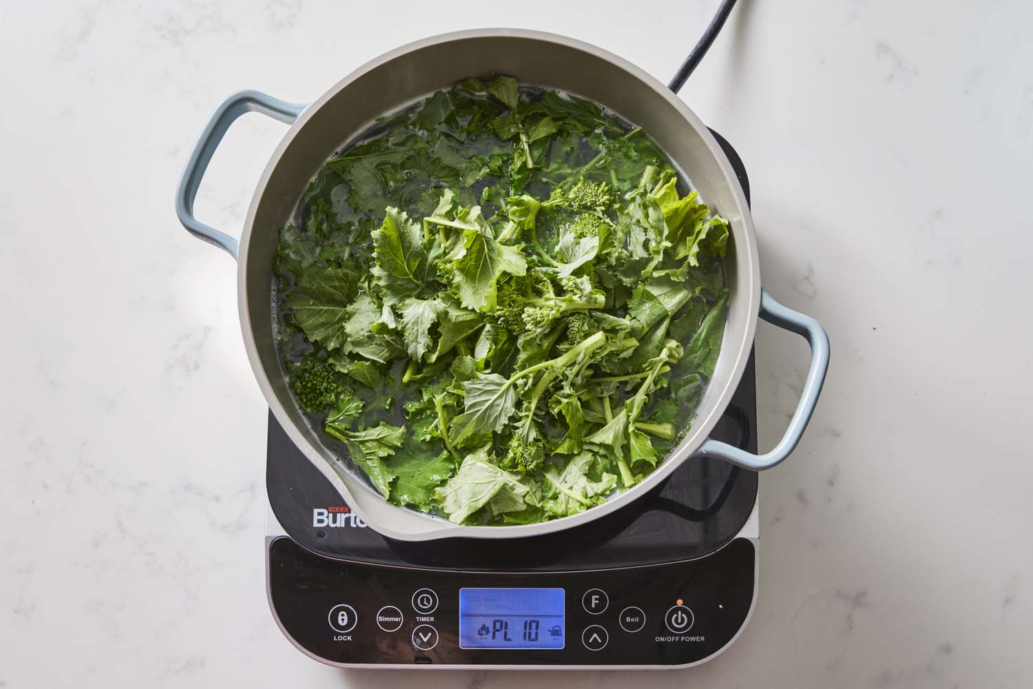 Broccoli rabe in pot