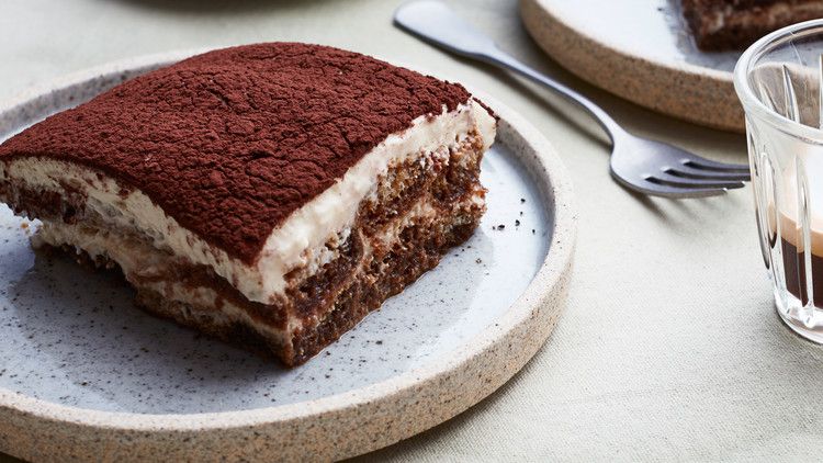 classic tiramisu served with espresso