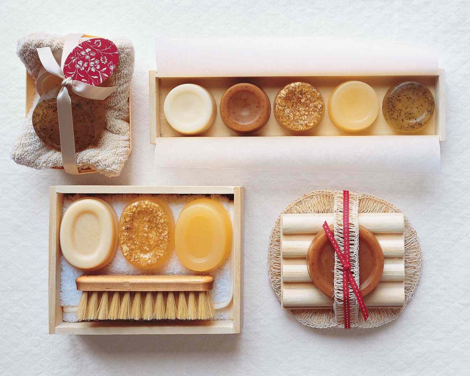 Bars of homemade soap