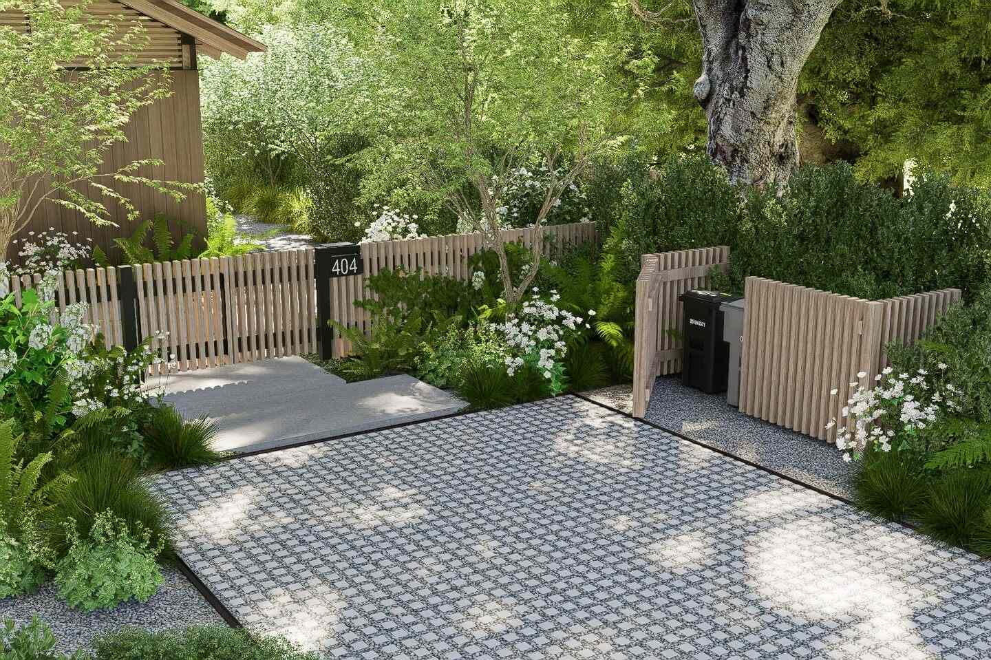 Mailbox with garden and grasses